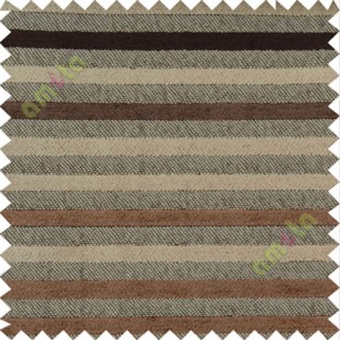 Brown beige horizontal stripes sofa sofa upholstery fabric