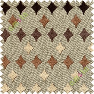 Brown beige geometric polycotton sofa sofa upholstery fabric