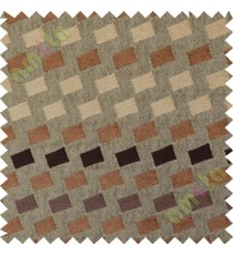 Brown square shapes polycotton sofa sofa upholstery fabric