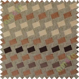 Brown square shapes polycotton sofa sofa upholstery fabric