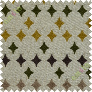 Green white brown geometric polycotton sofa sofa upholstery fabric