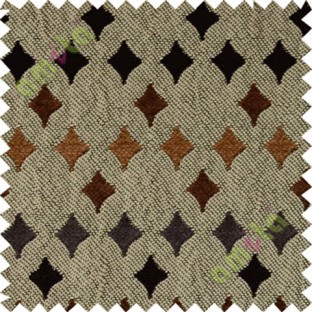 Dark brown grey geometric polycotton sofa sofa upholstery fabric