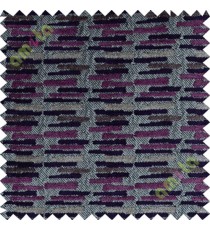 Brown purple horizontal break line stack polycotton sofa upholstery fabric