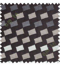 Brown white purple square shapes polycotton sofa sofa upholstery fabric
