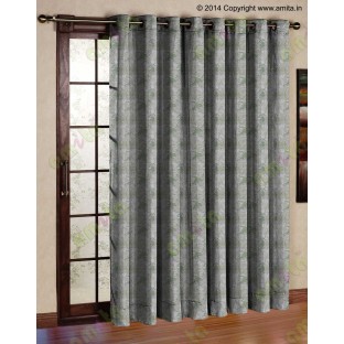 Green beige leaves poly main curtain designs