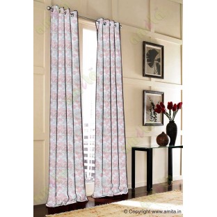 Red green leaves poly main curtain designs