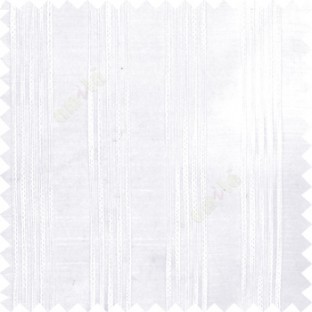 Pure white color vertical soft texture thread stripes with transparent fabric poly sheer curtain