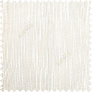 Cream color vertical chenille texture stripes with polyester transparent base fabric sheer curtain