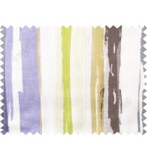 Blue yellow brown colourful vertical stripes cotton main curtain designs
