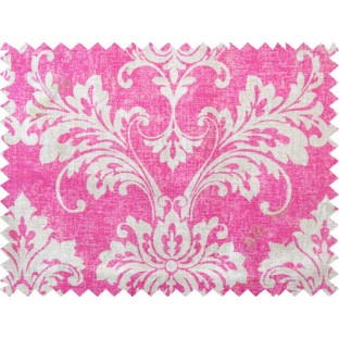 Pink white damask cotton main curtain designs