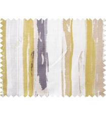 Yellow grey colourful vertical stripes cotton main curtain designs