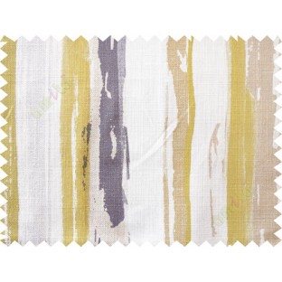 Yellow grey colourful vertical stripes cotton main curtain designs