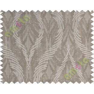 Brown grey black lines polycotton main curtain designs