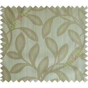 Brown green leafy polycotton main curtain designs