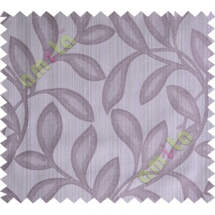 Grey purple leafy polycotton main curtain designs