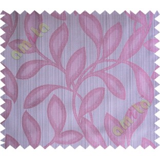 Pink grey leafy polycotton main curtain designs