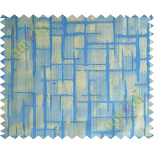 Royal blue yellow candi texture polycotton main curtain designs
