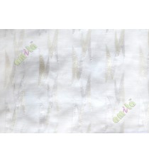 White embroidery zigzag contemporary poly sheer curtain designs