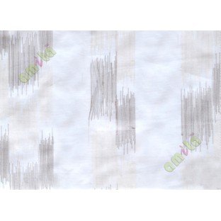 White brown embroidery vertical stripes poly sheer curtain designs