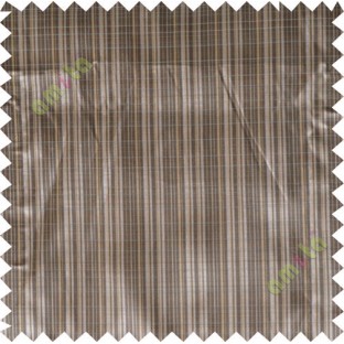 Brown yellow solid check poly main curtain designs