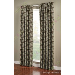 Brown vertical wevy polycotton main curtain designs