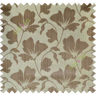 Brown floral design polycotton main curtain designs
