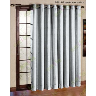 White vertical pencil stripes polycotton main curtain designs