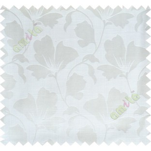 White floral design polycotton main curtain designs
