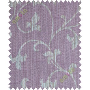 Dark purple botanical design polycotton main curtain designs