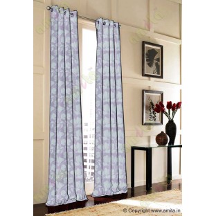 Dark purple floral design polycotton main curtain designs