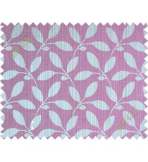 Pink grey leafy design polycotton main curtain designs
