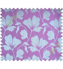 Pink grey floral design polycotton main curtain designs
