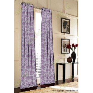 Purple brown floral design polycotton main curtain designs