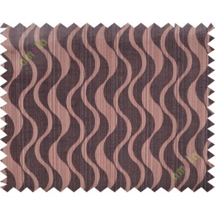 Dark brown vertical wevy polycotton main curtain designs