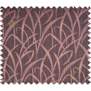 Dark brown maze leaf polycotton main curtain designs