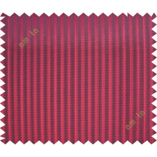 Red vertical pencil stripes polycotton main curtain designs