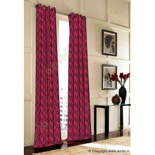 Red vertical wevy polycotton main curtain designs