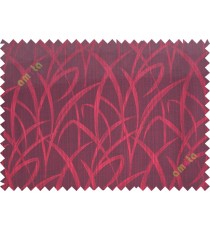 Red maze leaf polycotton main curtain designs