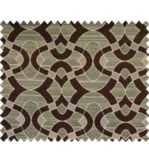 Brown gold celtic knot poly upholestry fabric