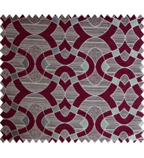 Red gold celtic knot poly upholestry fabric