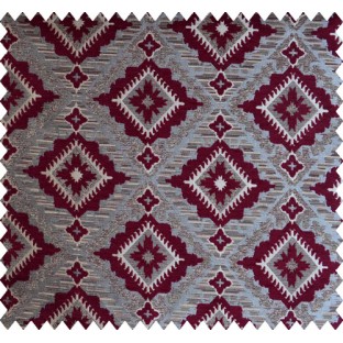 Red brown batik poly upholestry fabric