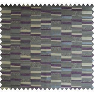 Purple gold brown broken stripes poly upholestry fabric