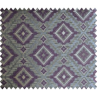 Purple gold brown batik poly upholestry fabric