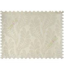 White trendy leaf polycotton main curtain designs