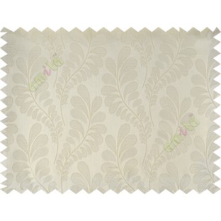 White trendy leaf polycotton main curtain designs