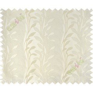 White leafy design polycotton main curtain designs