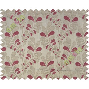 Pink trendy leaf polycotton main curtain designs