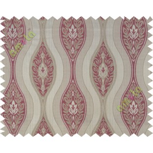 Pink beige motifs polycotton main curtain designs