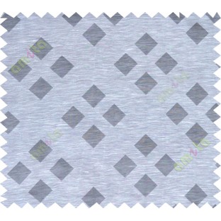 Black white grey geometrical square design poly sheer curtain designs