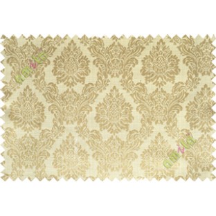 Yellow grey traditional damask design poly main curtain designs